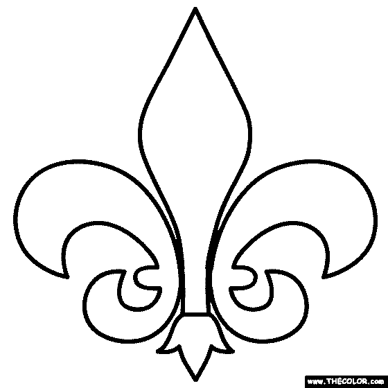 Fleur De Lis Coloring Page