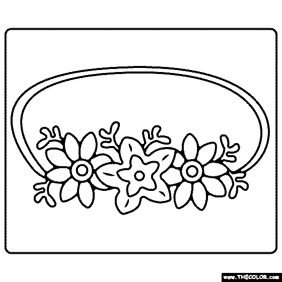 Flower Crown Coloring Page