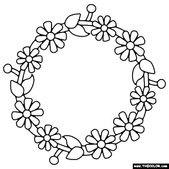 Flower Lei Coloring Page