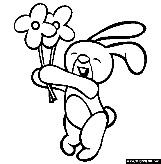 Flowers For Mommy Online Coloring Page