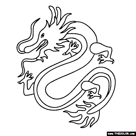 Flying Dragon Coloring Page