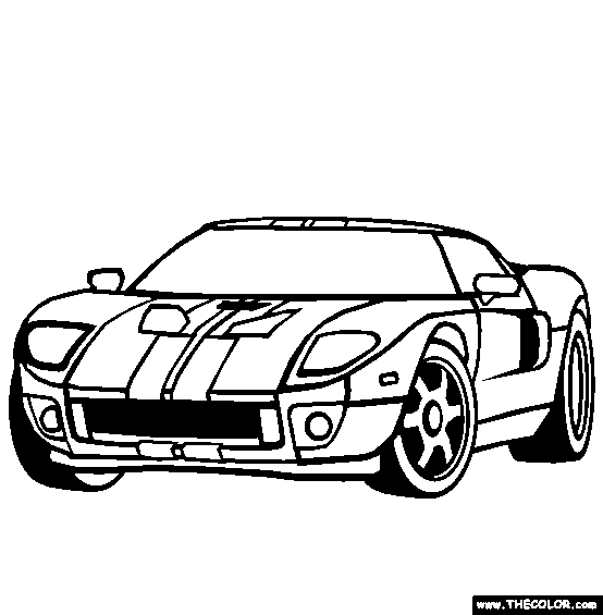 Ford GT Coloring Page