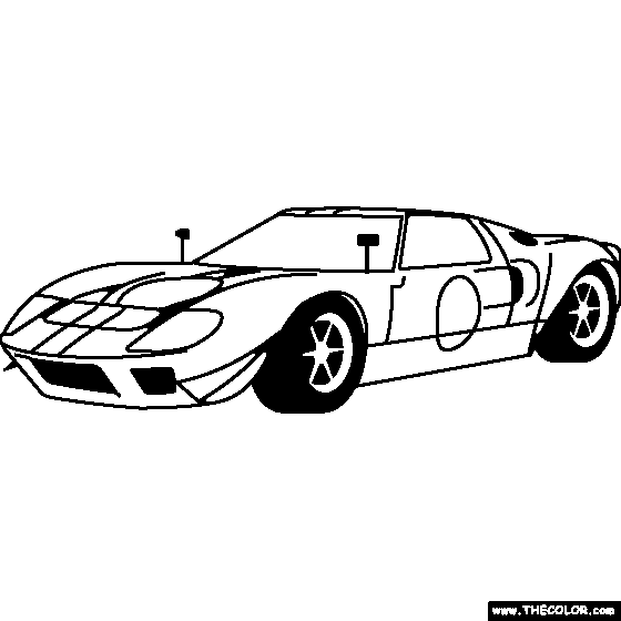 Ford GT40 1964 Coloring Page