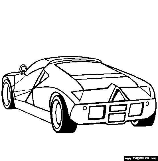 Ford GT90 Concept Car Coloring Page