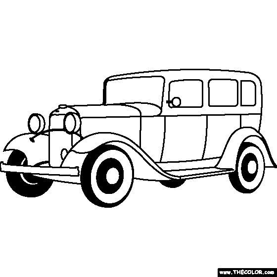 Ford Model B18 1932 Coloring Page