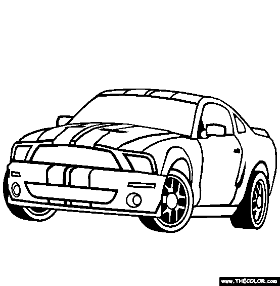 Ford Shelby GT500 Coloring Page
