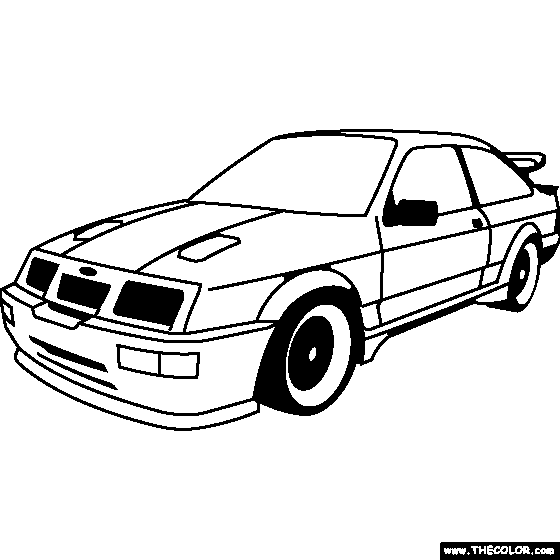 Ford Sierra RS Cosworth Coloring Page