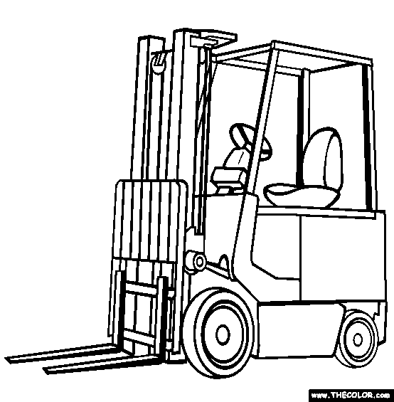 Forklift Truck Coloring Page
