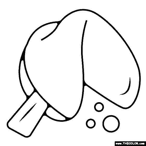 Fortune Cookie Coloring Page