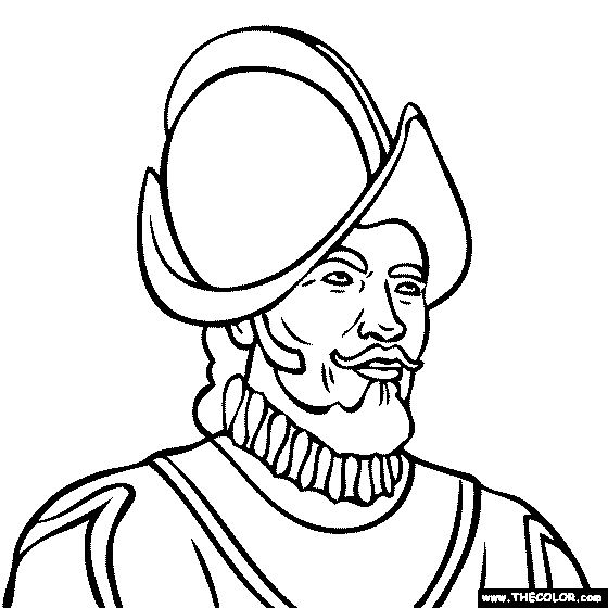 Francisco Vasquez de Coronado Coloring Page