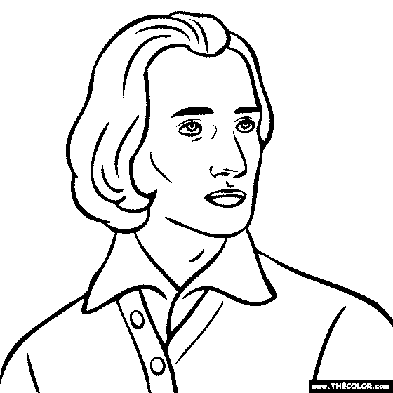 Franz Liszt Coloring Page