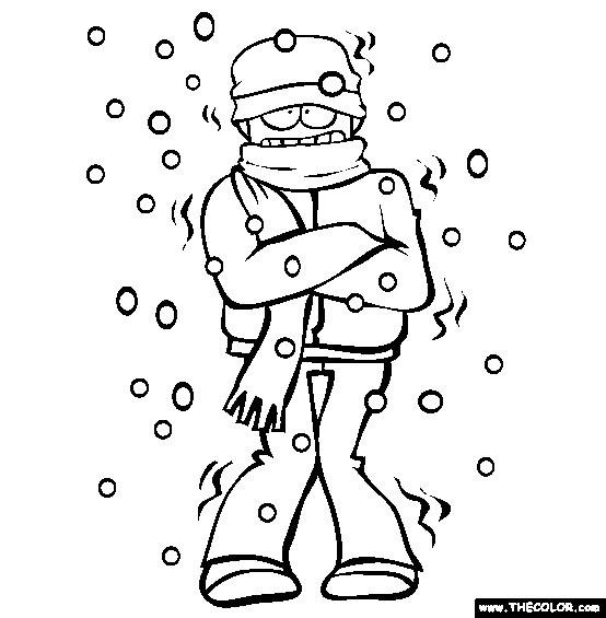 Freezing Coloring Page