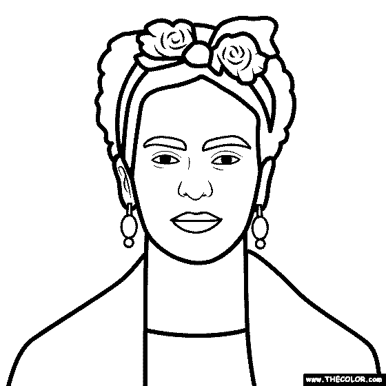 Frida Khalo Coloring Page