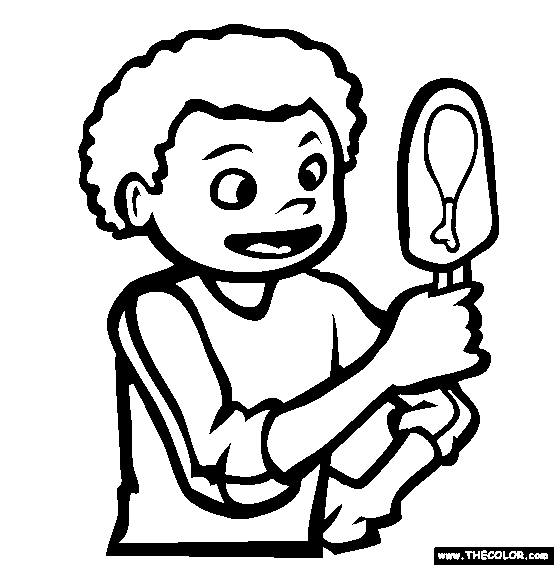 Fried Chicken Popsicle Coloring Page