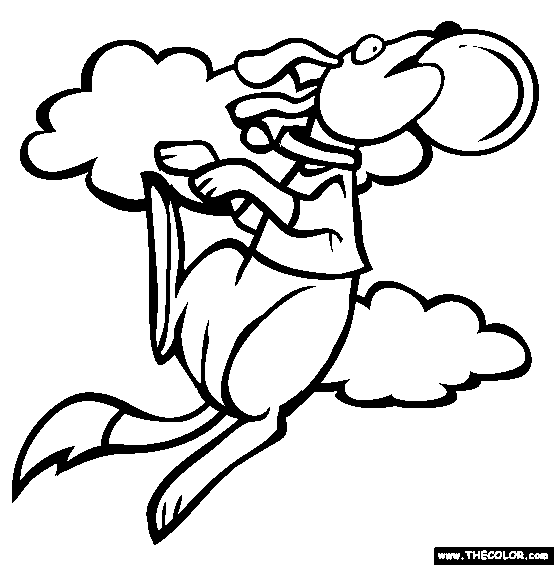 Frisbee Dog Coloring Page