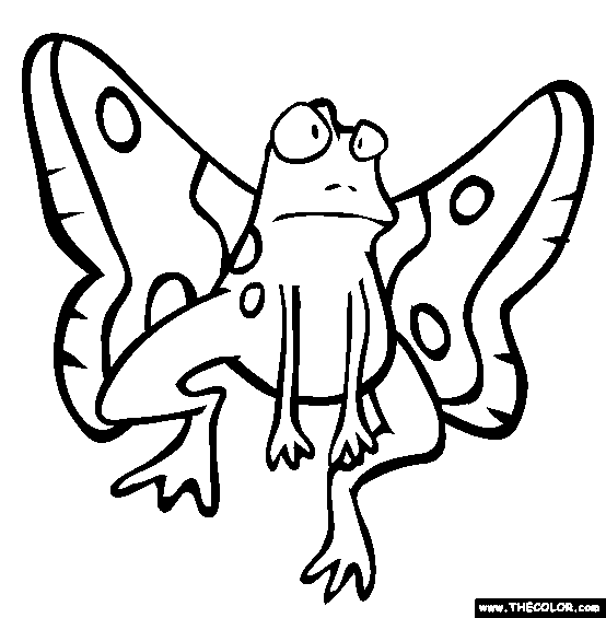 Frog Moth Coloring Page