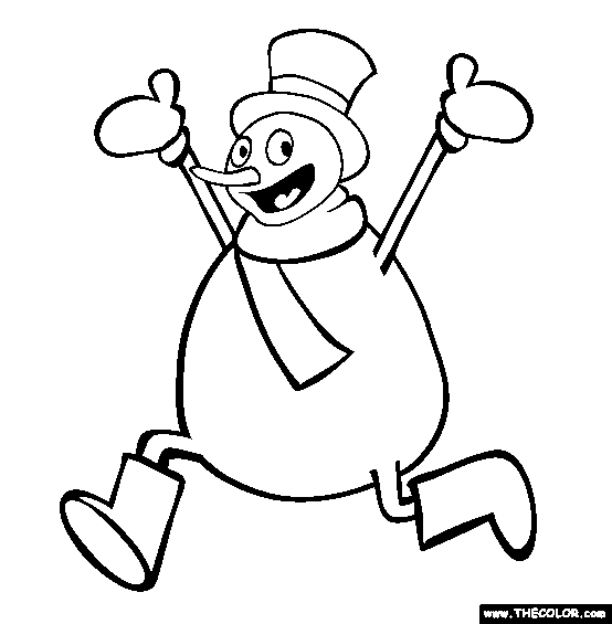 Frosty the Snowman Christmas Coloring Page