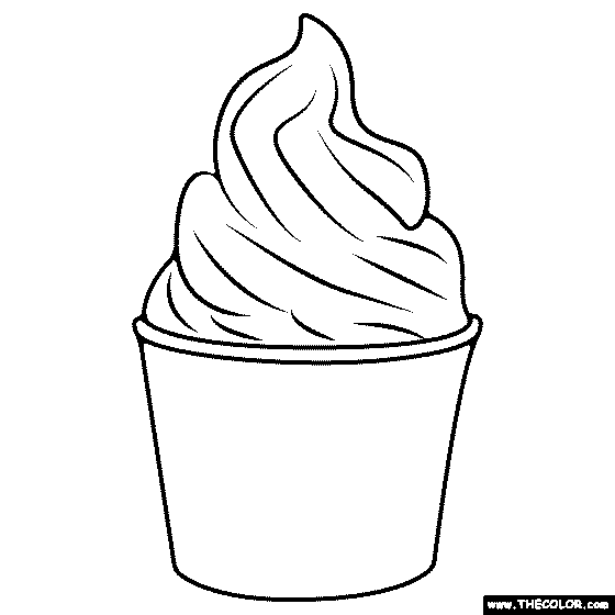 Frozen Yogurt Coloring Page