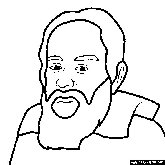 Galileo Galilei Coloring Page