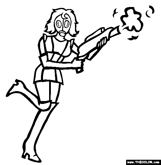 Gas Gal Coloring Page
