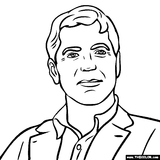 George Clooney Coloring Page