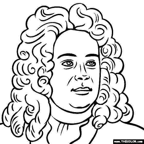 George Frideric Handel Coloring Page
