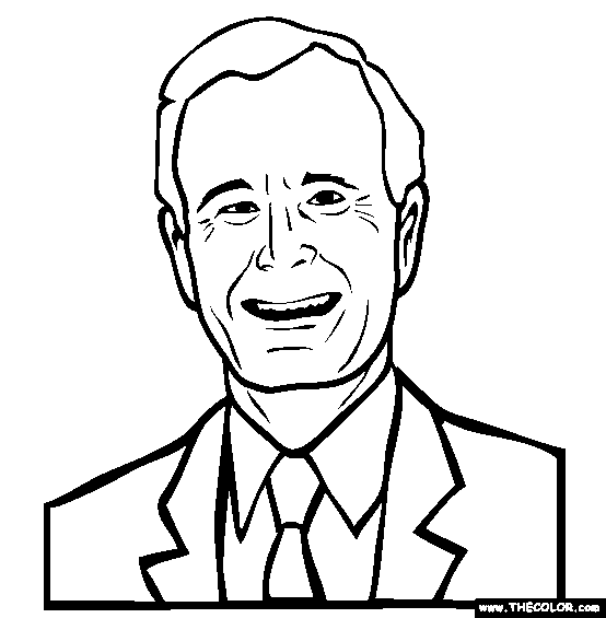 coloring pages of george bush