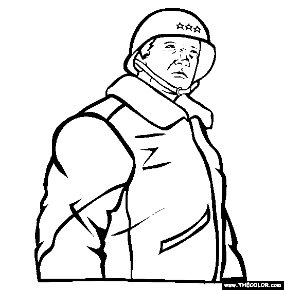 George S Patton Coloring Page