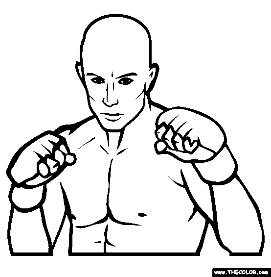 Georges Rush St. Pierre GSP Online Coloring Page