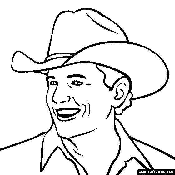 George Strait Coloring Page