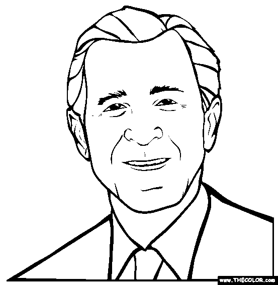 coloring pages of george bush