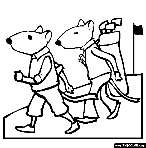 Gerbil Golf Coloring Page
