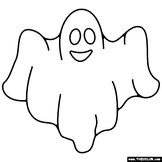 Ghost Coloring Page