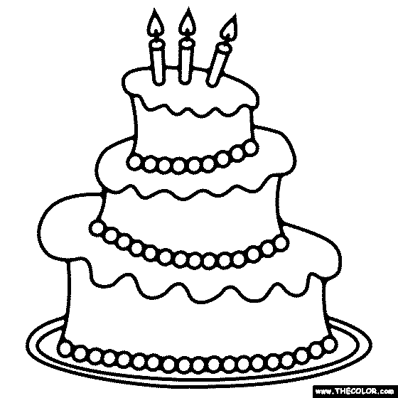 Giant Cake Coloring Page