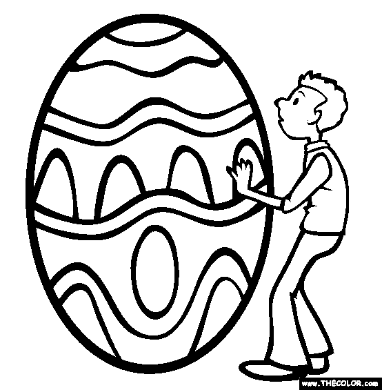 Giant Easter Egg Online Coloring Page