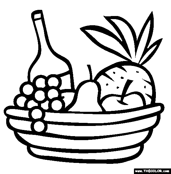 Gift Basket Coloring Page