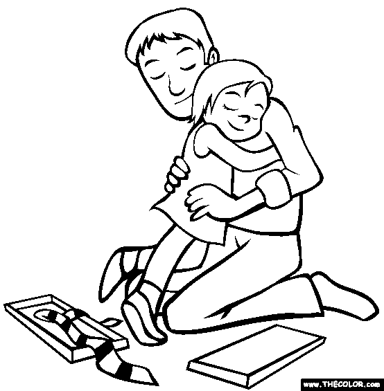 Gift For Dad Coloring Page