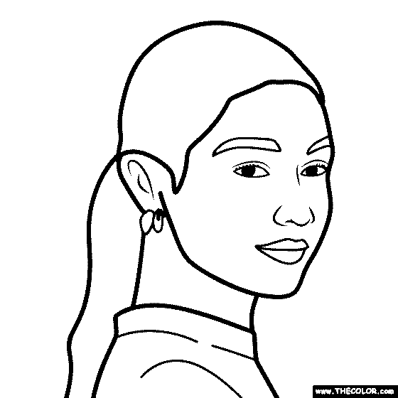 Gigi Hadid Coloring Page