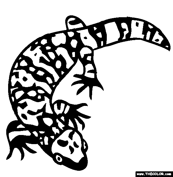 Gila Monster Coloring Page