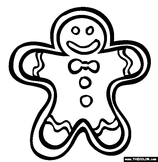 Gingerbread Man Coloring Page