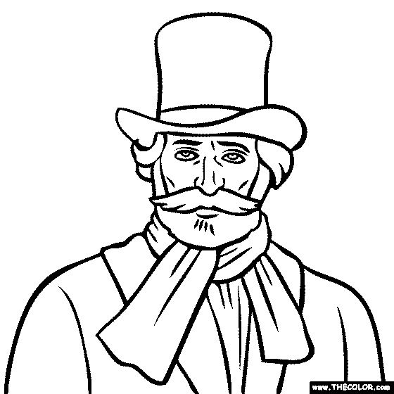 Giuseppe Verdi Coloring Page