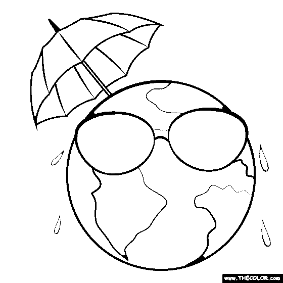 Global Warming Coloring Page