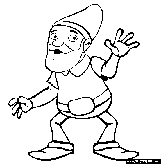 Gnome Coloring Page