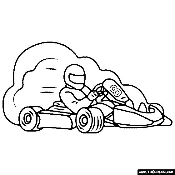 Go Kart Coloring Page