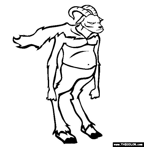 Goatman Coloring Page