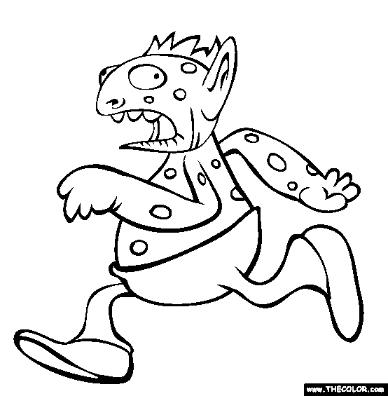 Goblin Coloring Page