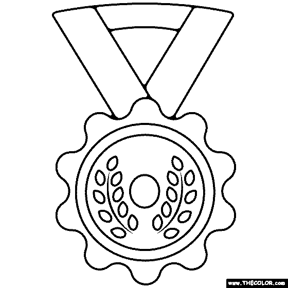 Gold Medal Coloring Page