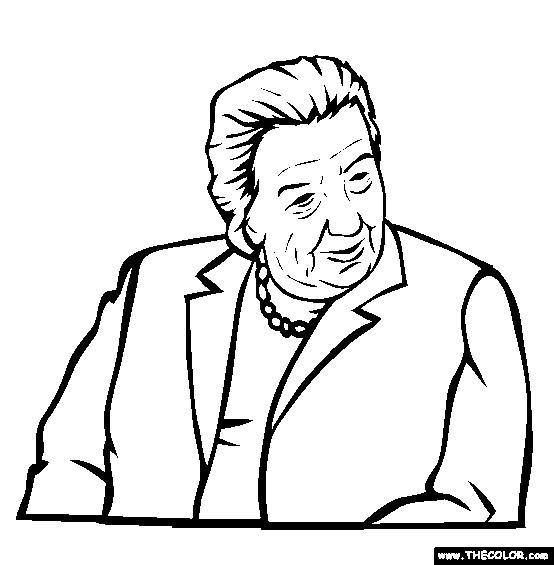 Golda Meir Coloring Page