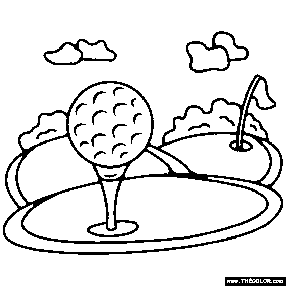 Golf Course Coloring Page