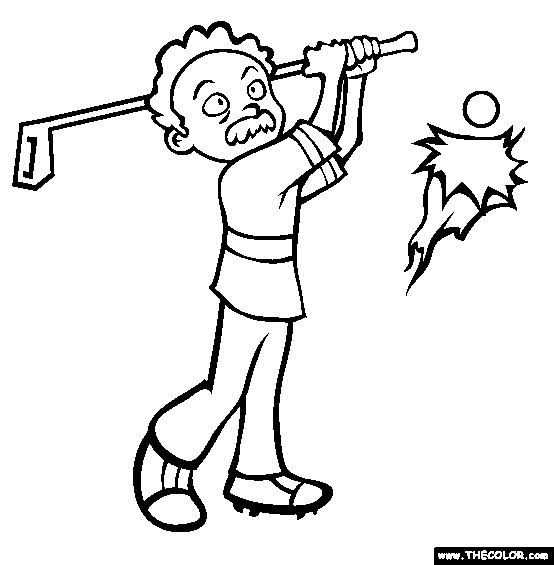 Golf Coloring Page